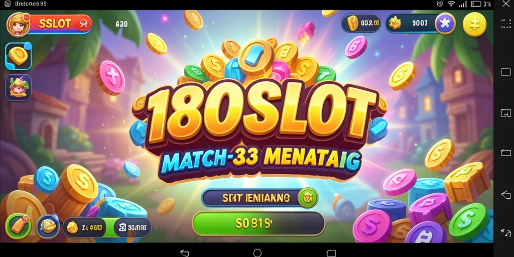 Screenshot gameplay 180SLOT yang menunjukkan momen mencocokkan item.