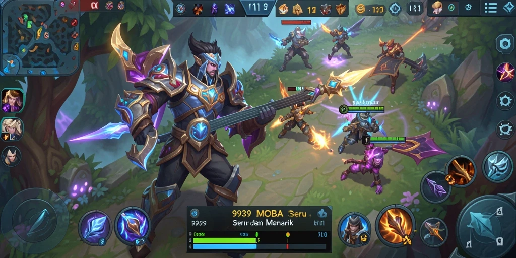 Tampilan gameplay 9939 yang seru dan menantang di arena MOBA.