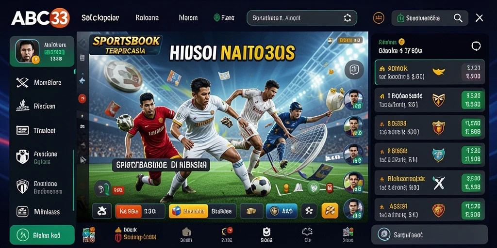 Screenshot utama ABC33 menampilkan pengalaman taruhan olahraga yang menarik.