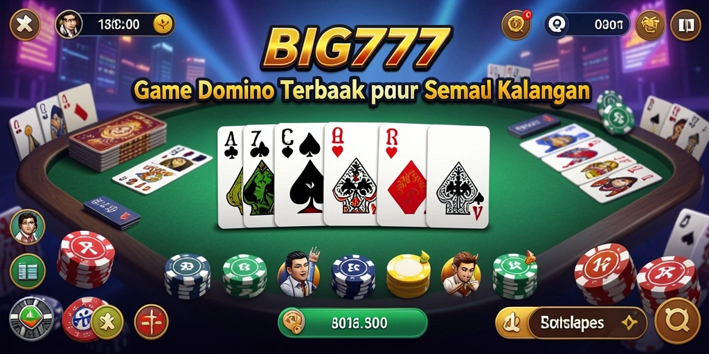 Tampilan gameplay seru dari game Domino BIG777.