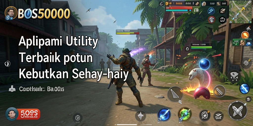 Tampilan aplikasi BOS5000 dengan berbagai fitur utility yang menarik.