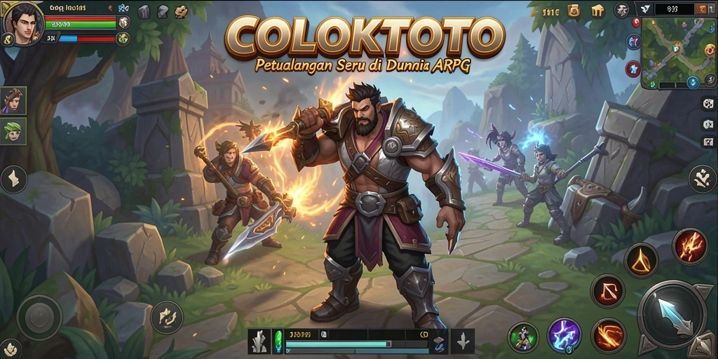 Screenshot gameplay seru COLOKTOTO menunjukkan aksi pertarungan mendebarkan.
