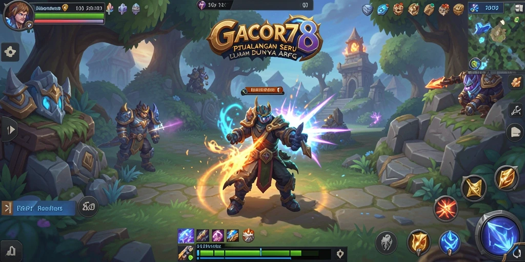 Screenshot utama GACOR78 menunjukkan aksi seru dalam pertarungan ARPG.