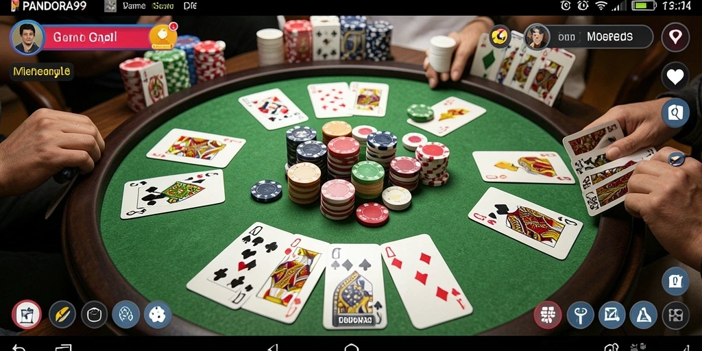 Screenshot gameplay Gaple PANDORA99 yang menarik dan interaktif.