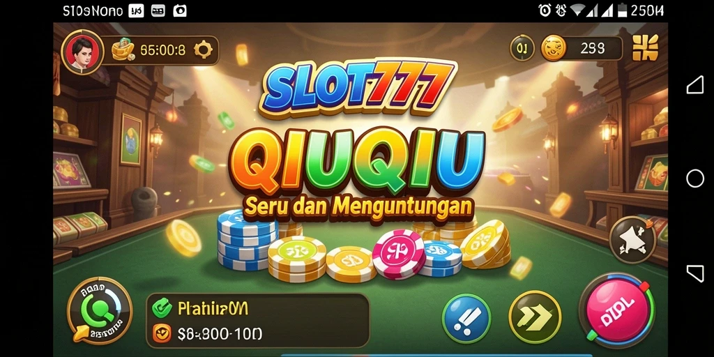 Screenshot gameplay SLOT777 dengan aksi seru QiuQiu.
