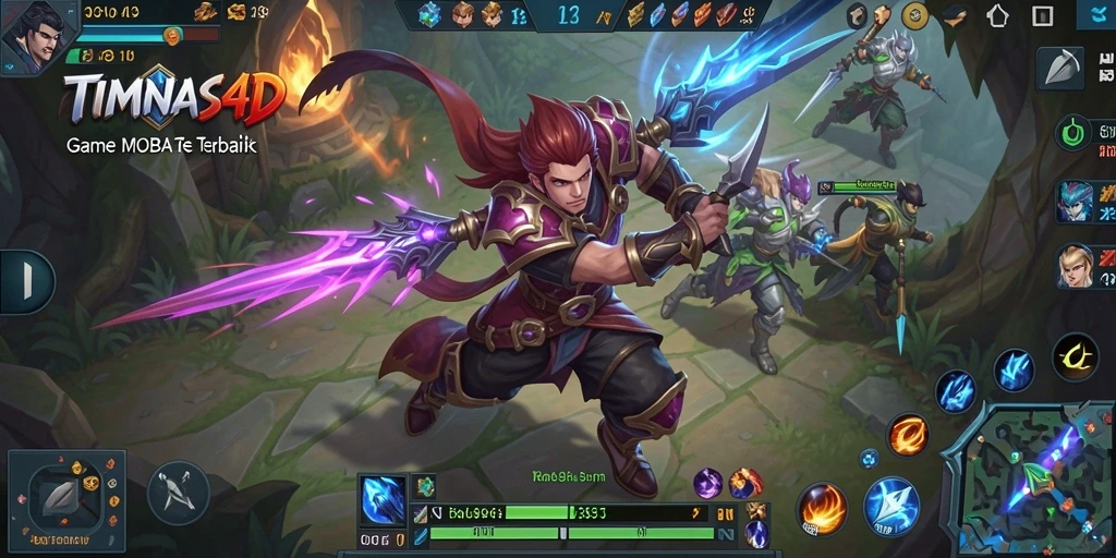 Tampilan seru gameplay TIMNAS4D dengan pertempuran para hero.