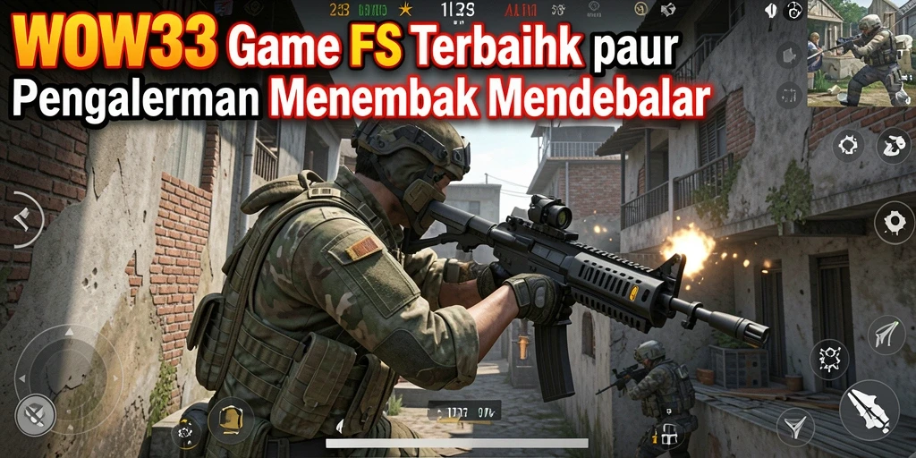 Screenshot gameplay WOW33 menampilkan aksi menembak mendebarkan.