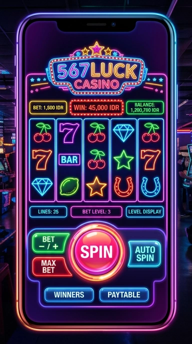 Tampilan antarmuka 567luck yang sederhana dan mudah dinavigasi.